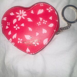 Kate Spade Staci Heart Coin Case/purse with Key Fob,NWOT